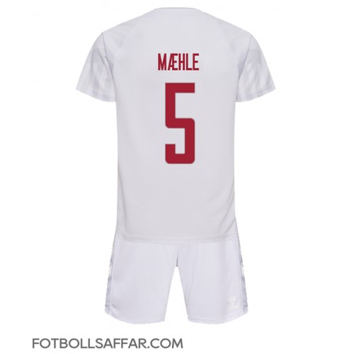 Danmark Joakim Maehle #5 Bortadräkt Barn VM 2022 Kortärmad (+ Korta byxor)